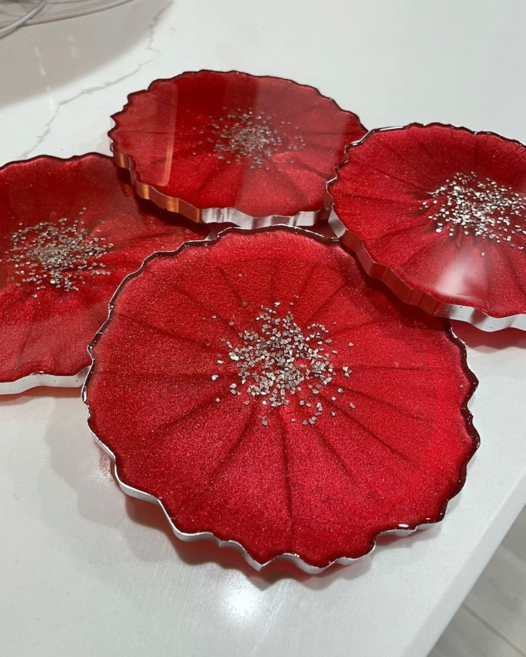 Resin Art Coasters 4 Inch - Agate