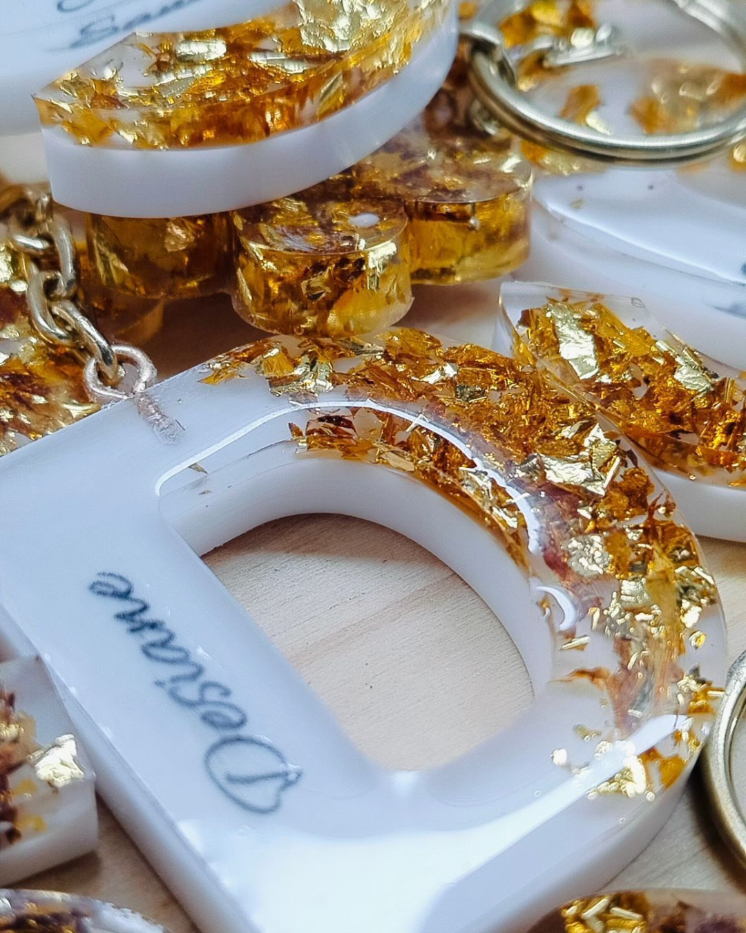 Resin Art Keychain - Alphabet