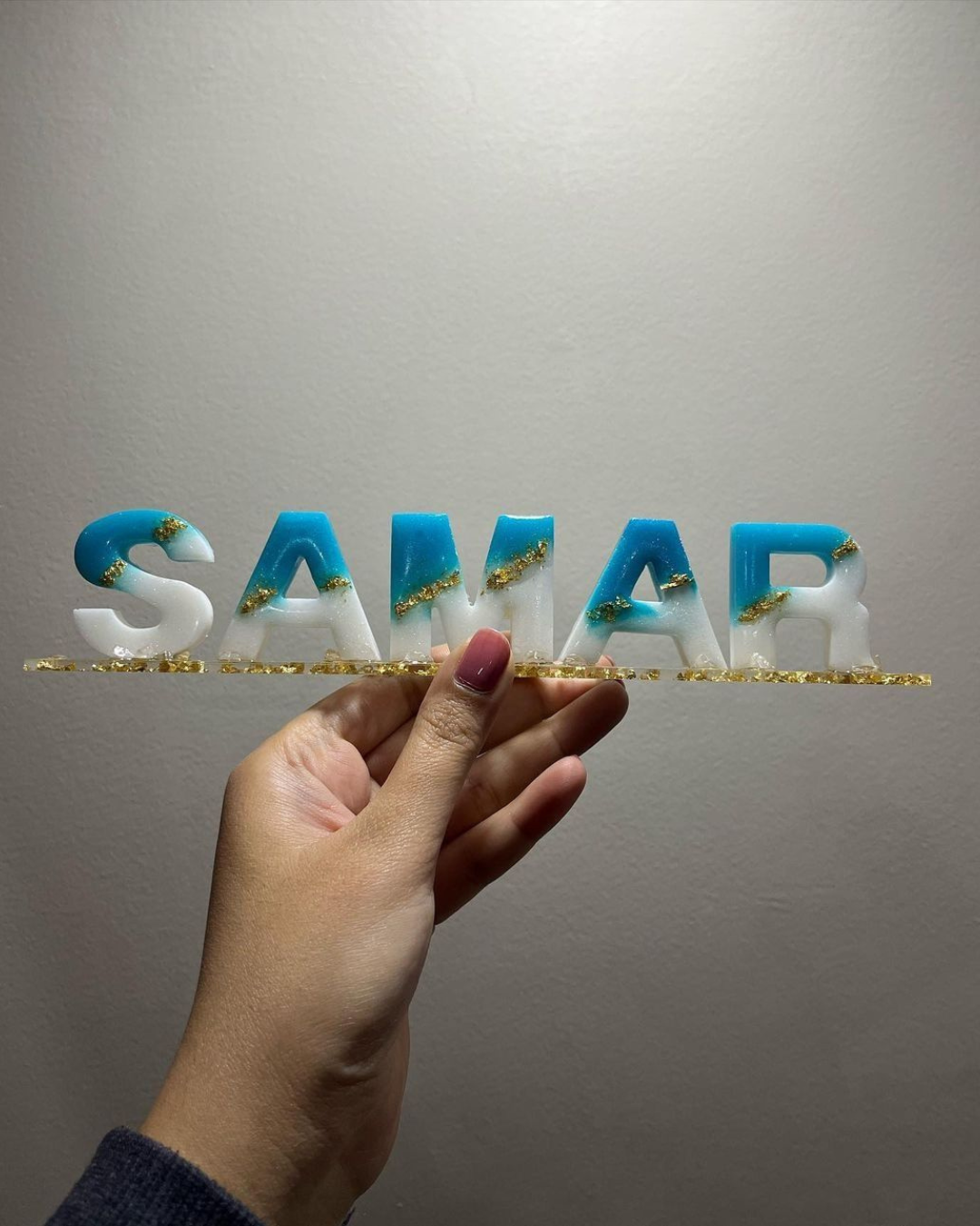 Resin Art Name Stand