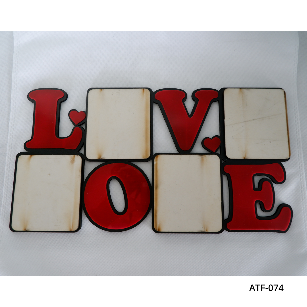 Custom Wooden frame Love (15x8") ATF-074