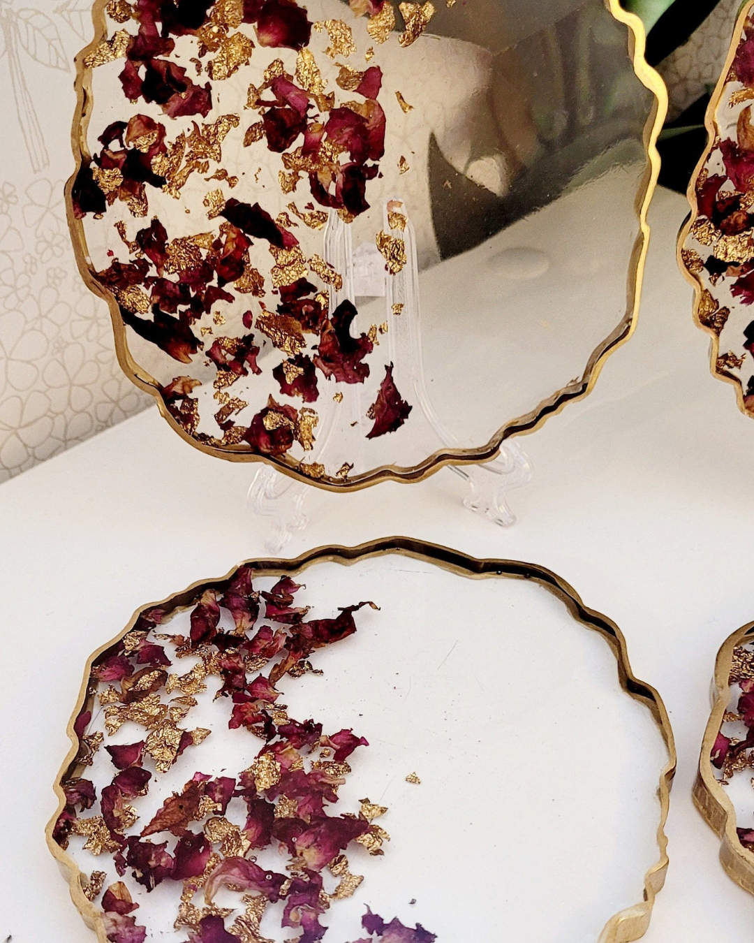 Resin Art Coasters 4 Inch - Agate