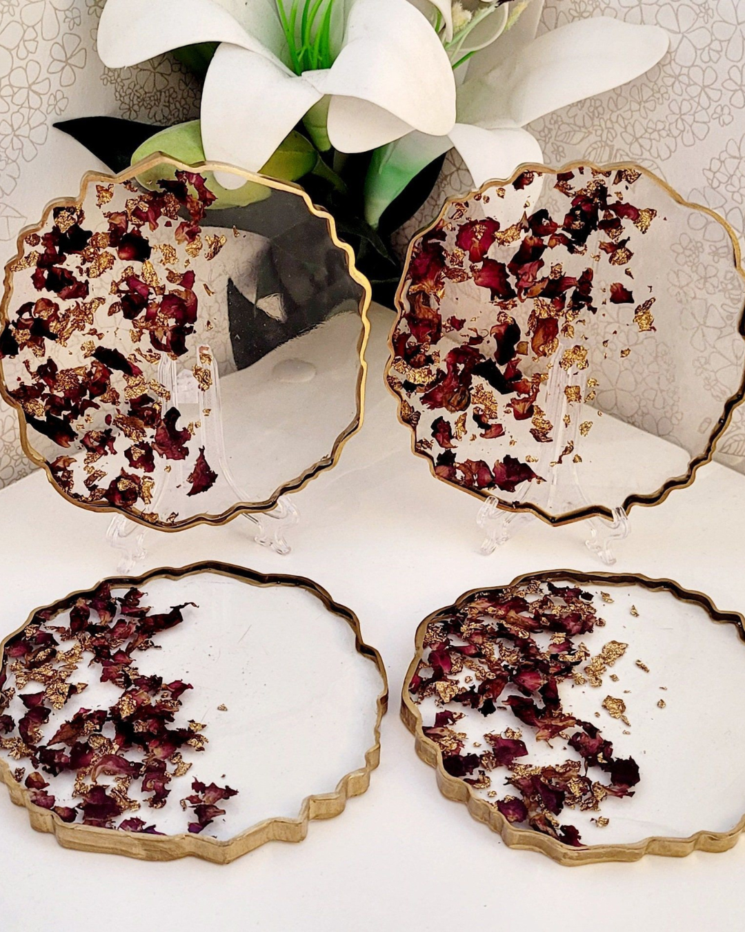 Resin Art Coasters 4 Inch - Agate