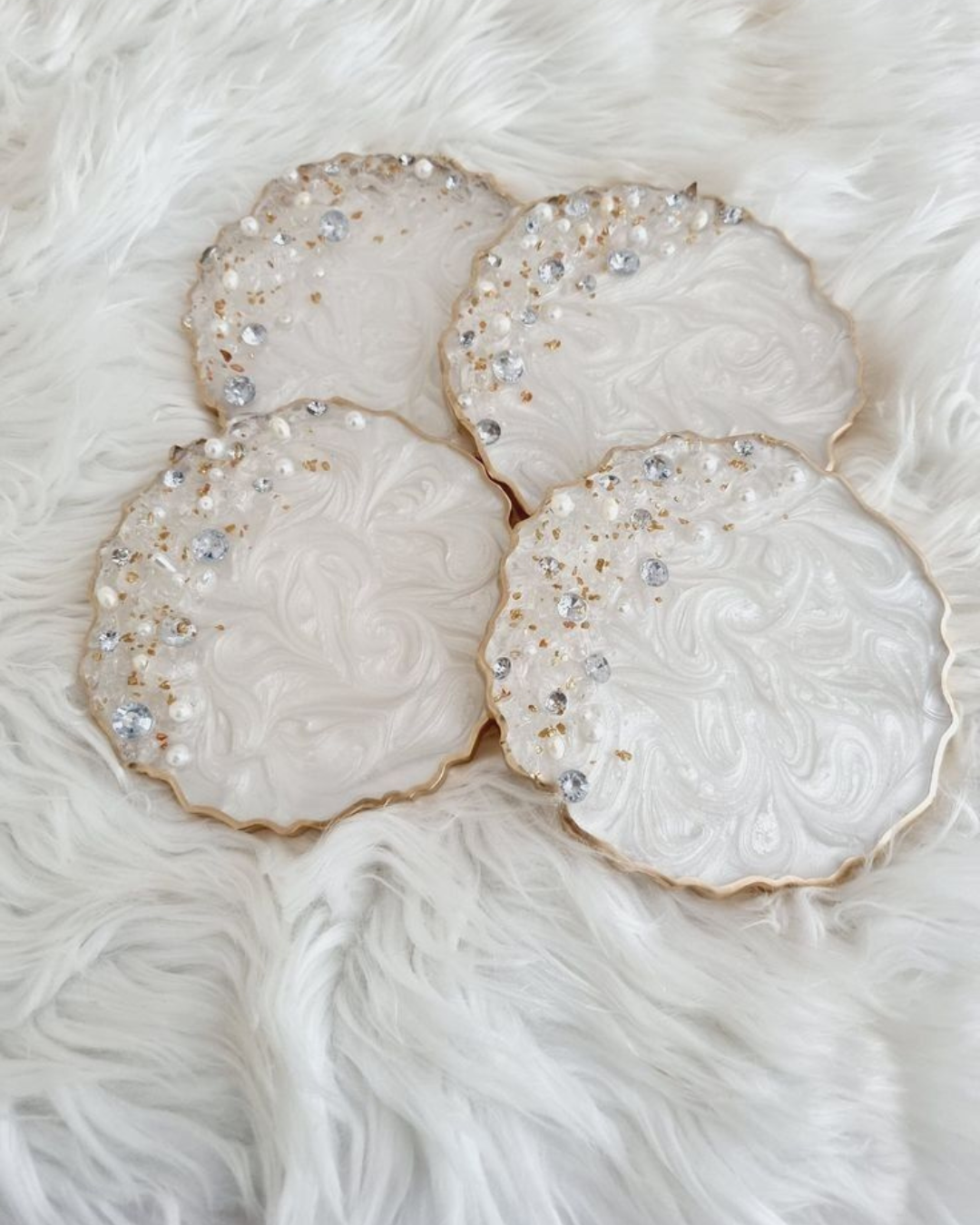 Resin Art Coasters 4 Inch - Agate