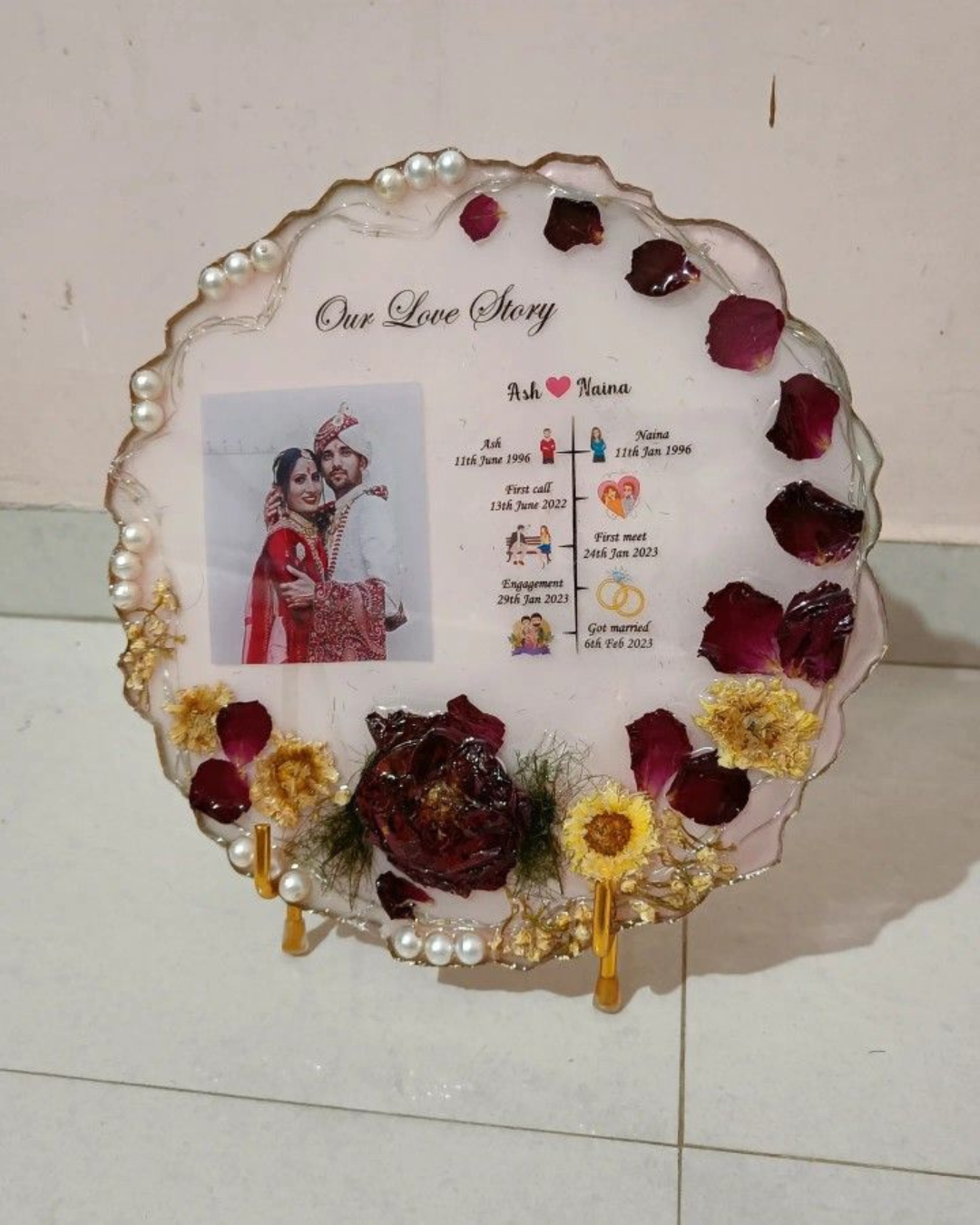 Resin Art Photo frame - Agate