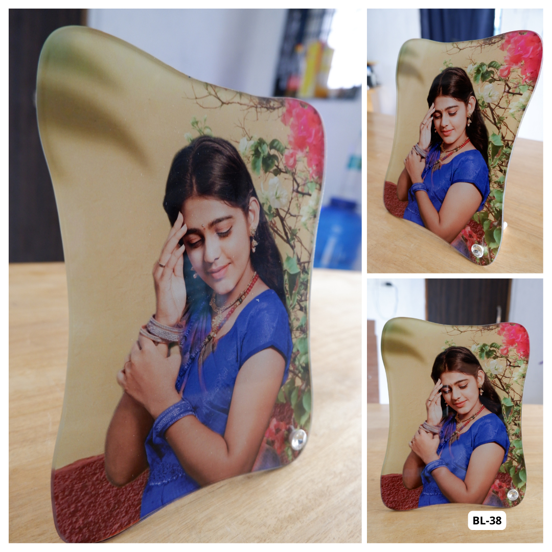 Custom Glass Photo Frame (17x27cm) BL-38