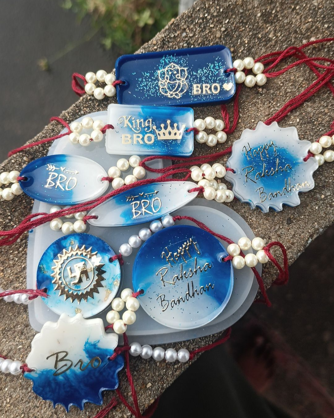 Resin Art Rakhi