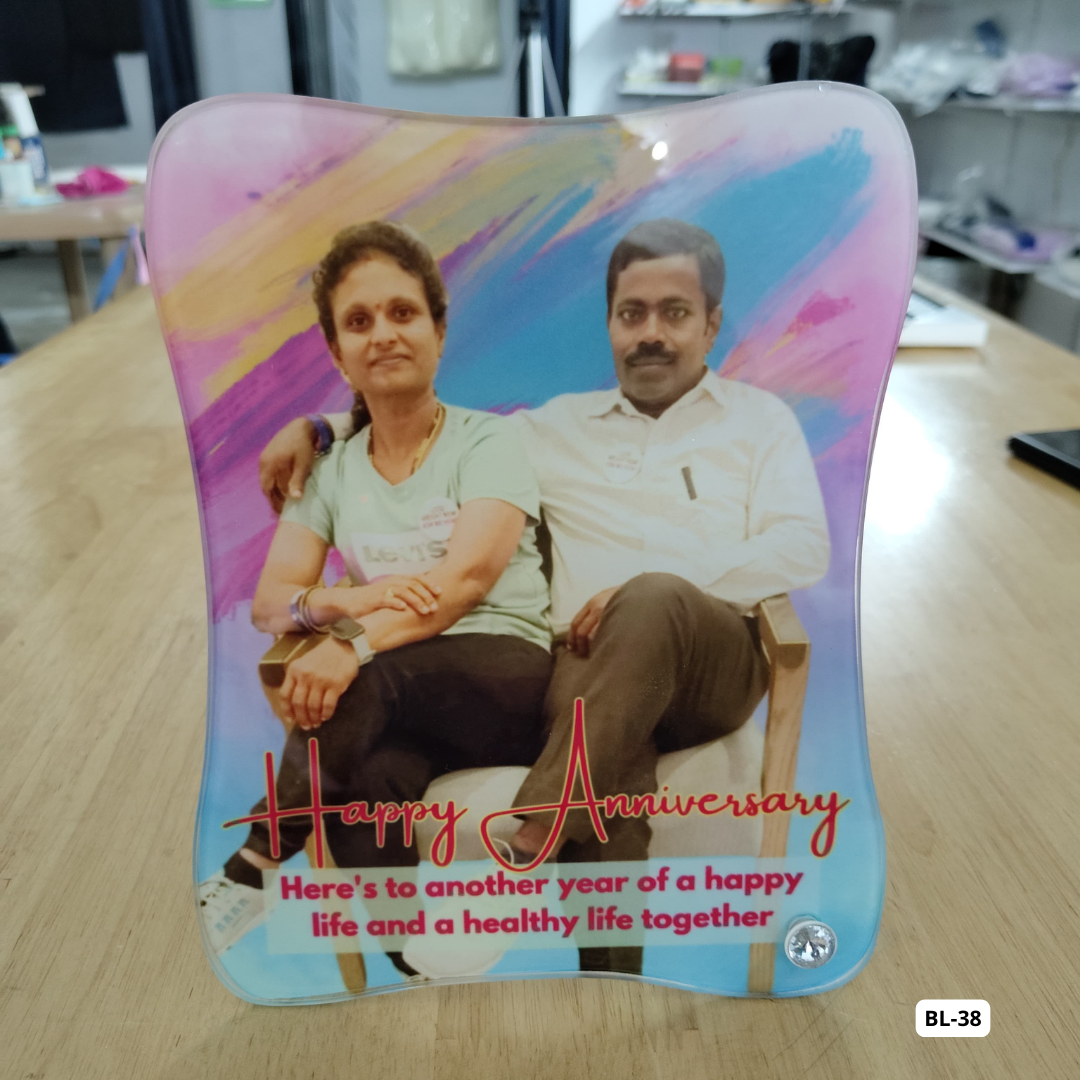 Custom Glass Photo Frame (17x27cm) BL-38