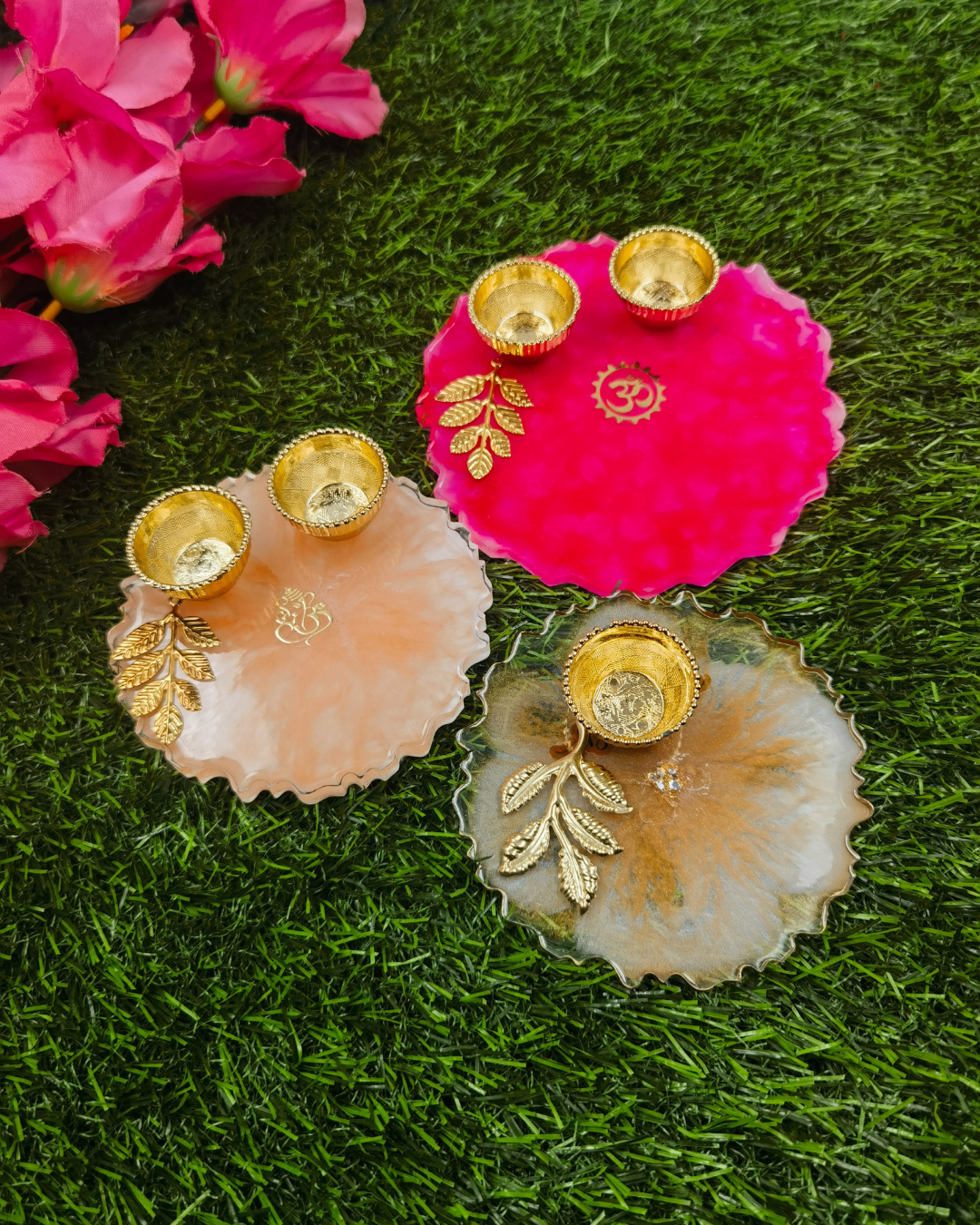 Resin Art Thali - Agate