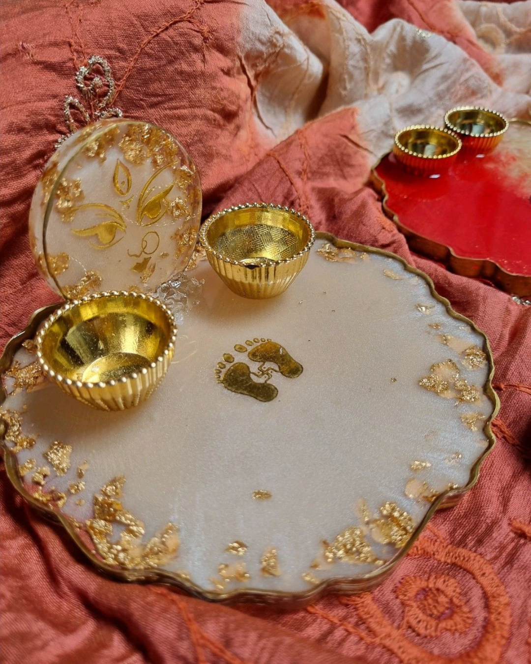 Resin Art Thali - Agate