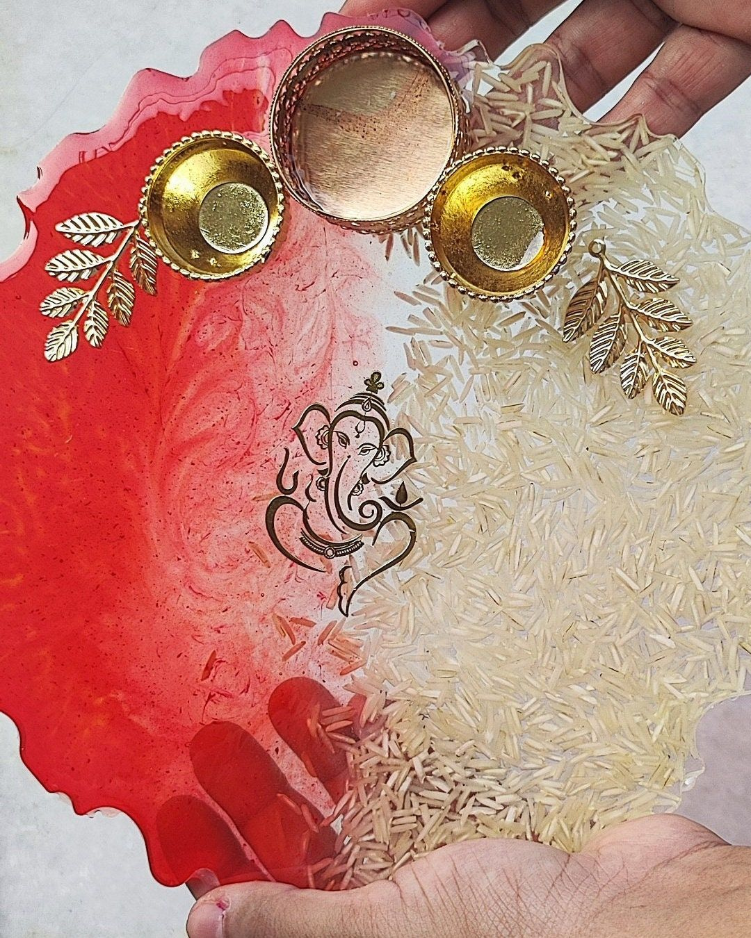Resin Art Thali - Agate
