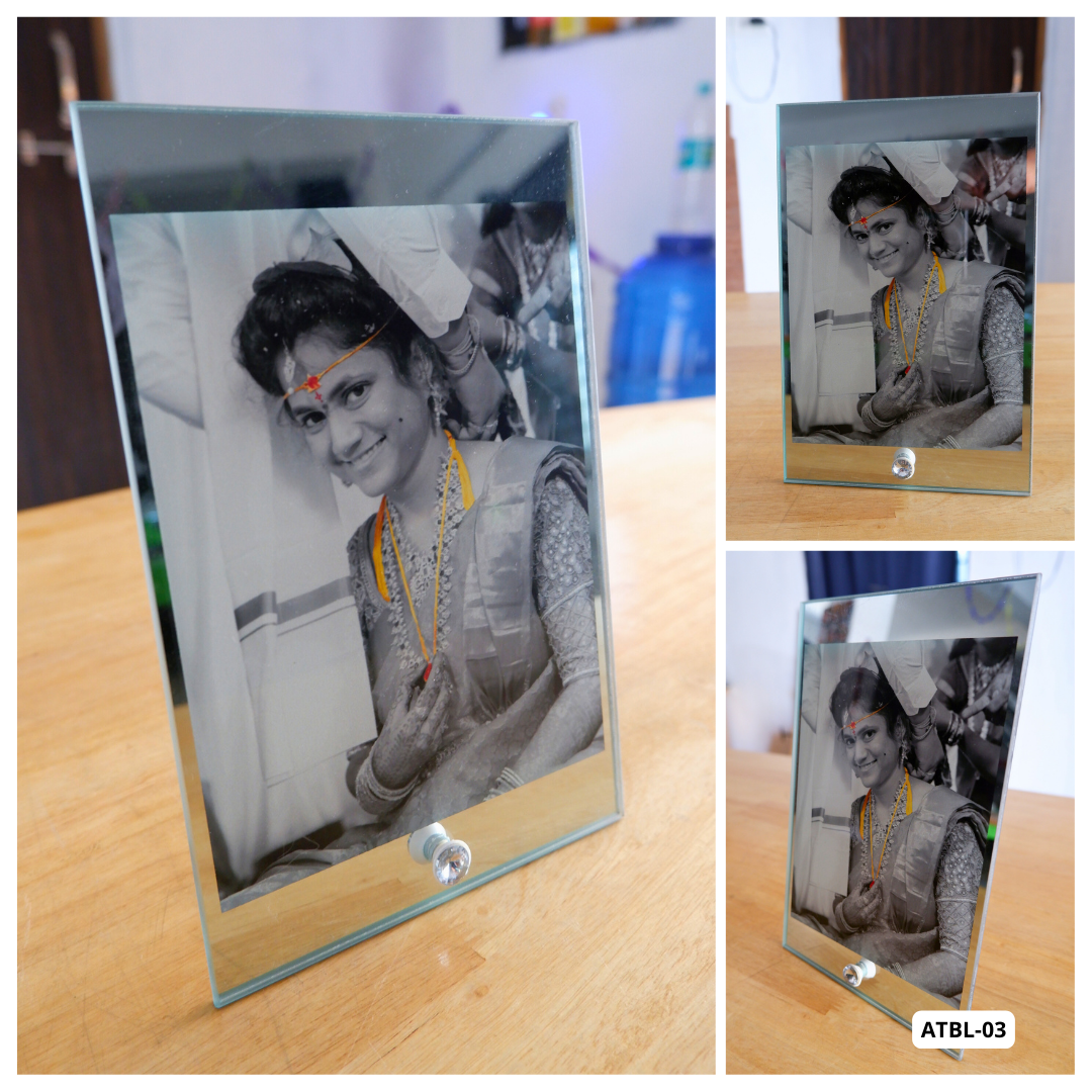 Custom Glass Photo Frame (6x9") ATBL-03