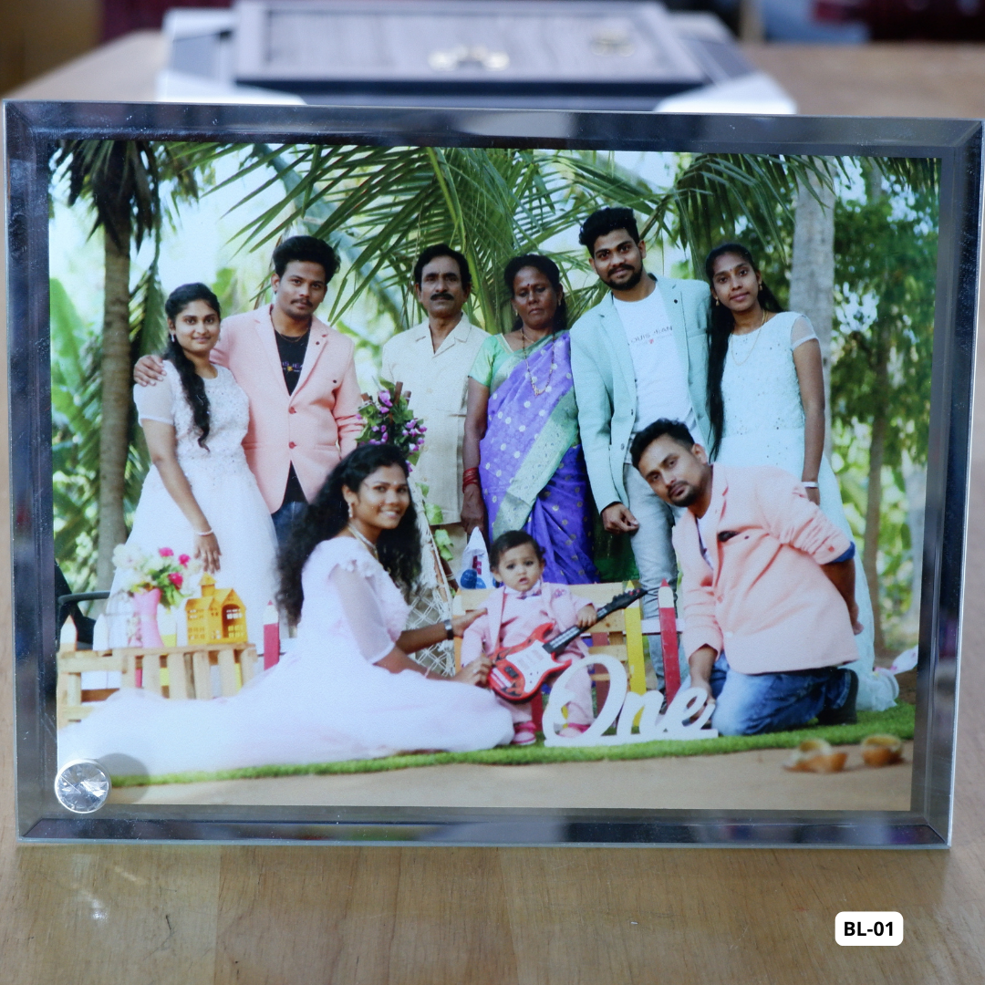 Custom Glass Photo Frame (6x9") ATBL-03