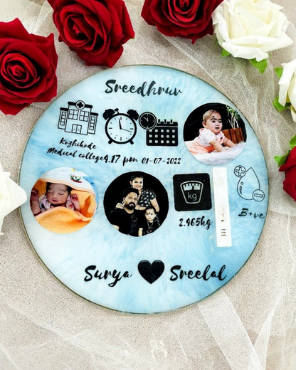 Baby Keepsake Resin Art - Round