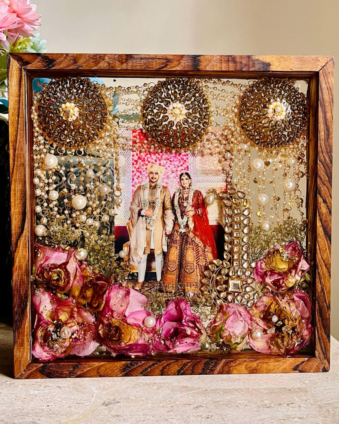 Varmala Preservation Resin Art - Teak Wood