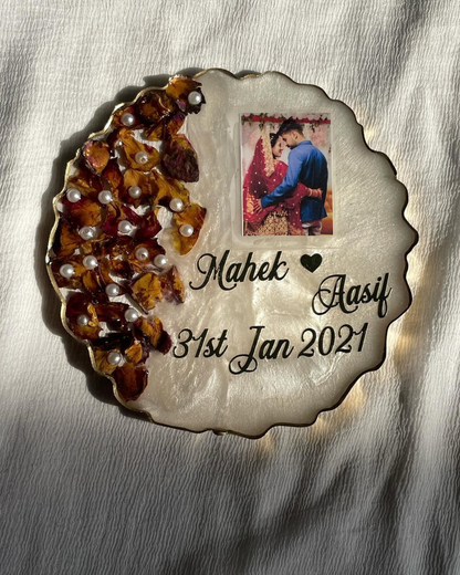 Varmala Preservation Resin Art - Round resin casting