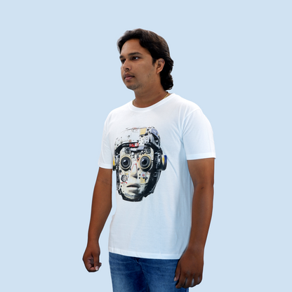 AI Robot Unisex Regular White T-shirt