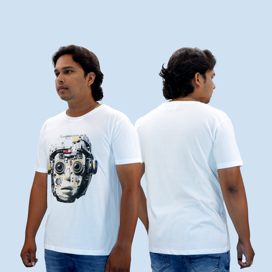 AI Robot Unisex Regular White T-shirt