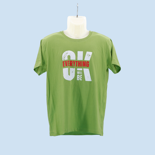 Everything will be OK Unisex Regular Kiwi Green T-shirt