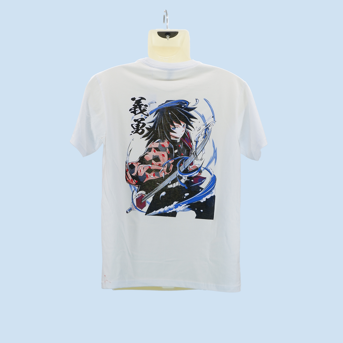 Demon slayer Water Hashira Giyu Tomioka Unisex Regular White T-shirt