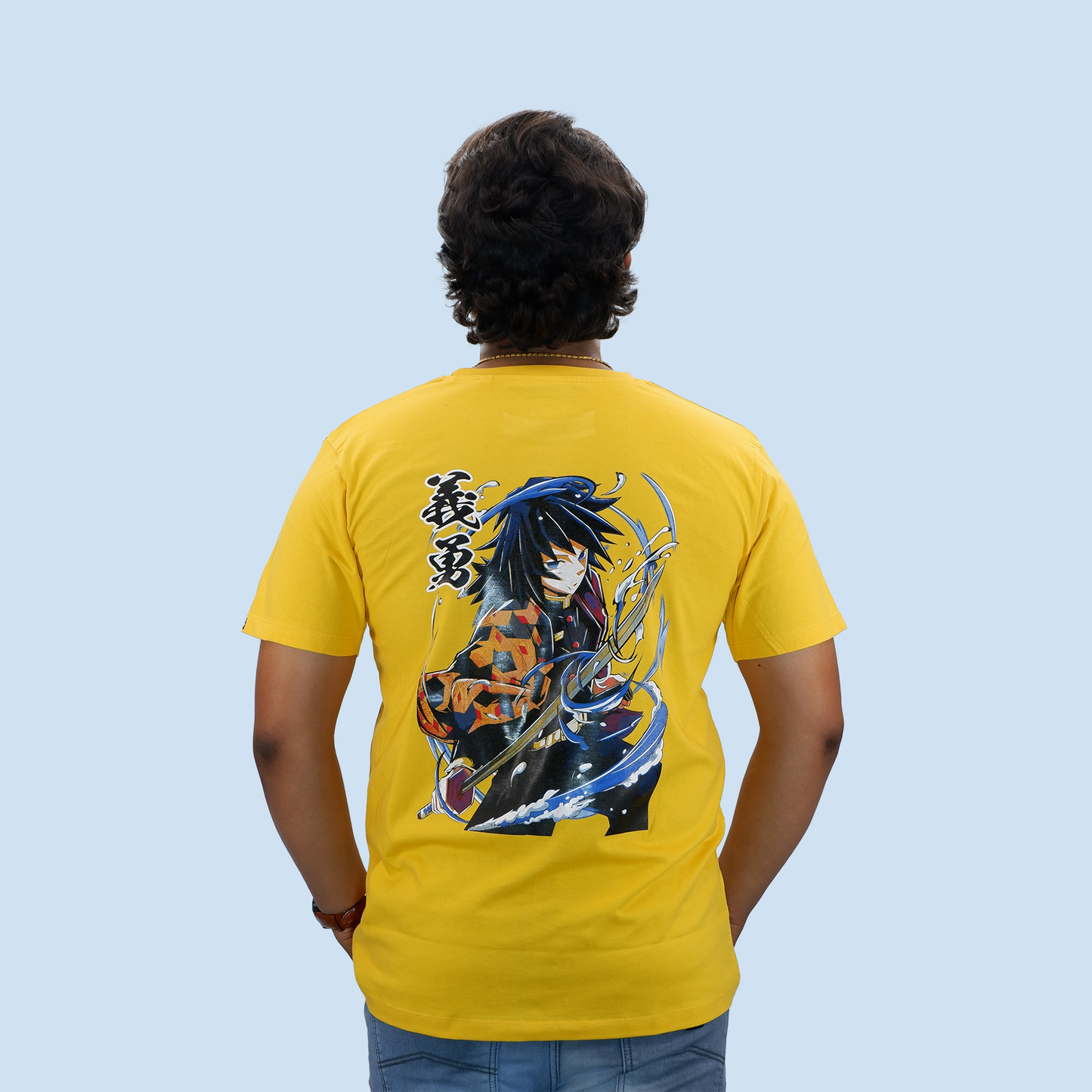 Demon Slayer Water Hashira Giyu Tomioka Unisex Regular Yellow T-shirt