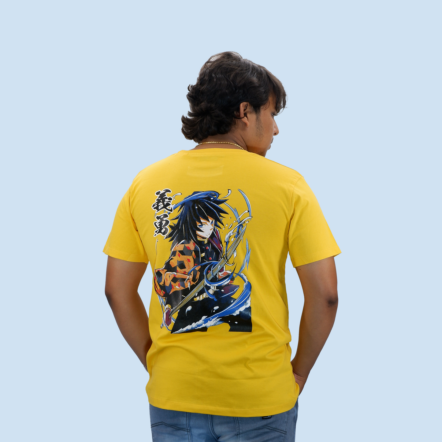 Demon Slayer Water Hashira Giyu Tomioka Unisex Regular Yellow T-shirt
