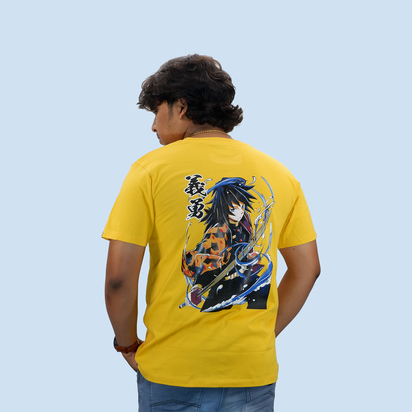 Demon Slayer Water Hashira Giyu Tomioka Unisex Regular Yellow T-shirt