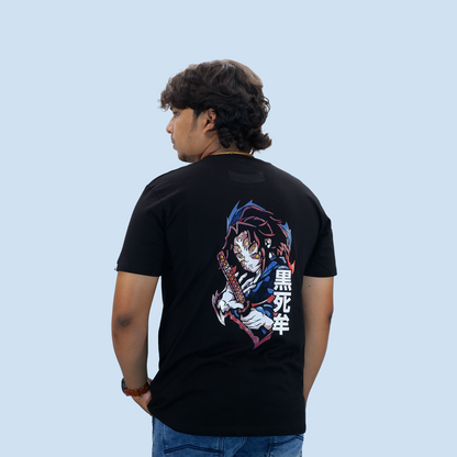 Demon slayer Upper Rank 1 Kokushibo Unisex Regular Black T-shirt