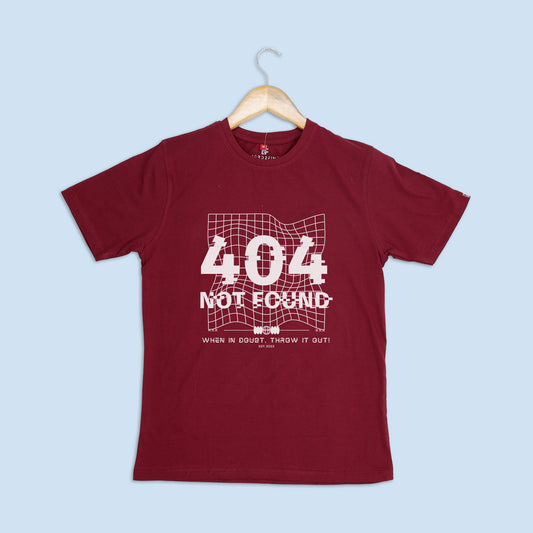 Men's Typocraft 404 Not found Printed Regular T-shirt - Hard2find