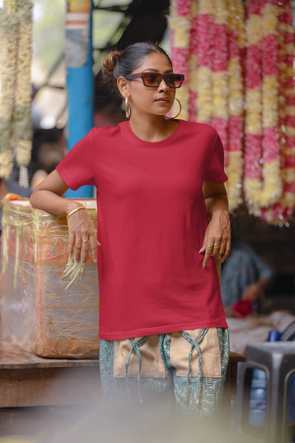 Premium Women Plain T-shirt - Regular fit