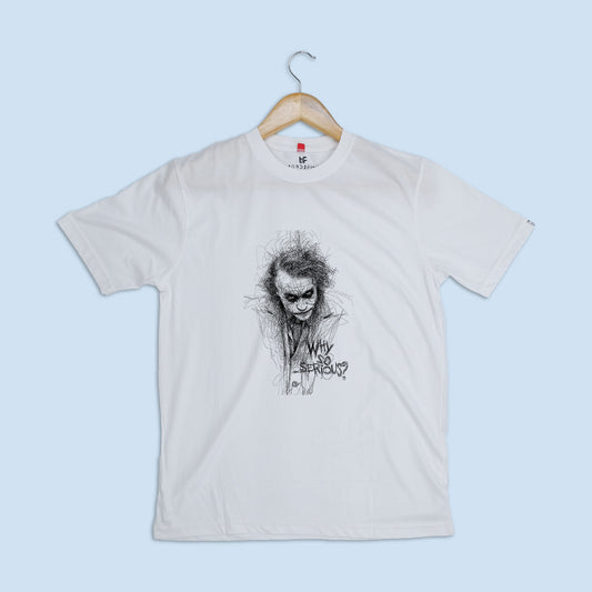 Men's Joker Typocraft 'Why So Serious' Printed Regular T-shirt - Hard2find