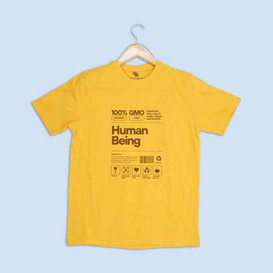 Men's Minimalist Barcoded Human Being Printed Regular T-shirt - Hard2find
