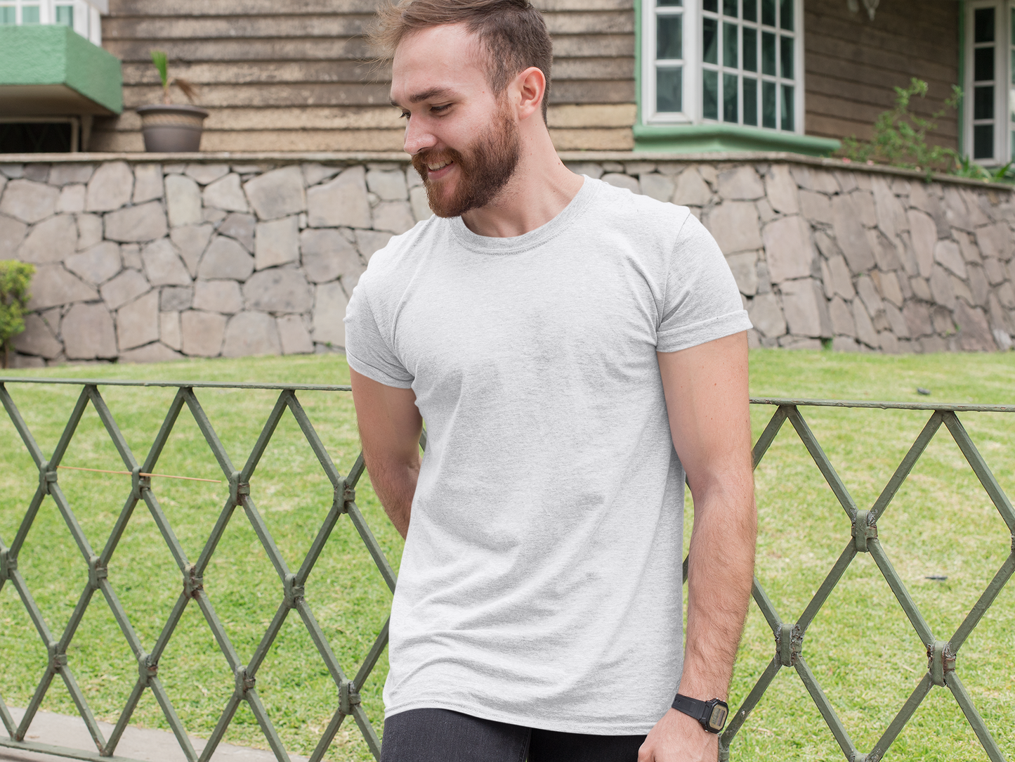 Premium Men Plain heather T-shirt - Regular fit