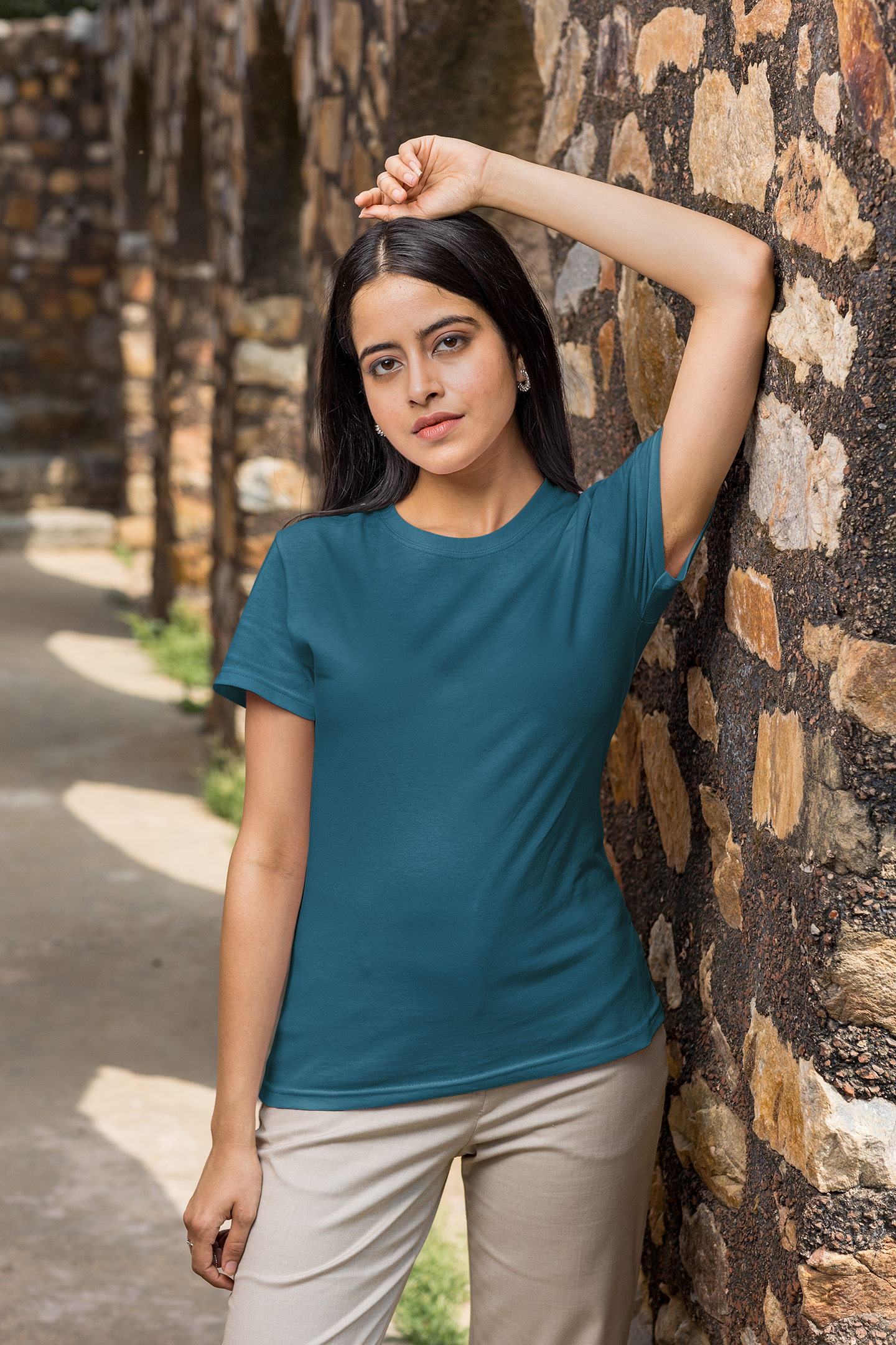 Premium Women Plain T-shirt - Regular fit